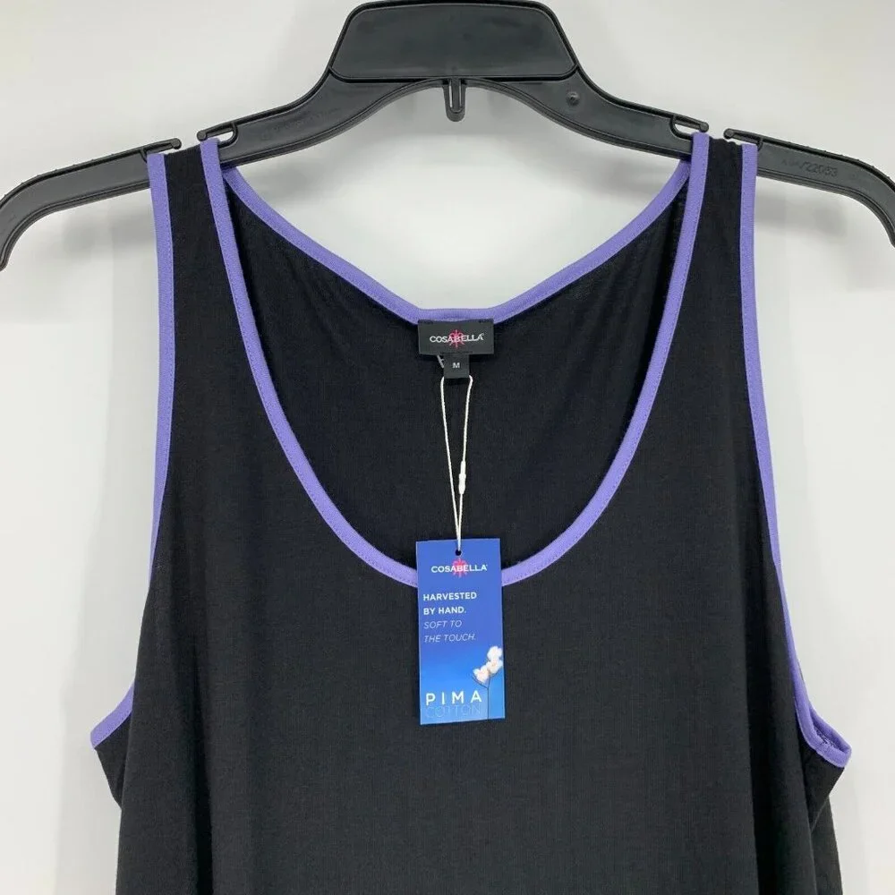 Cosabella Top Kendall Black Cami Sleeveless Comfy Lounge NWT_4